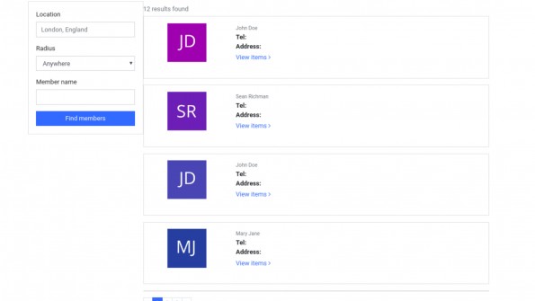 User Search screenshot 4