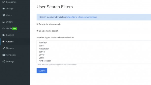 User Search screenshot 3