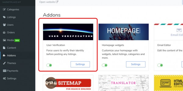 verification identity addons